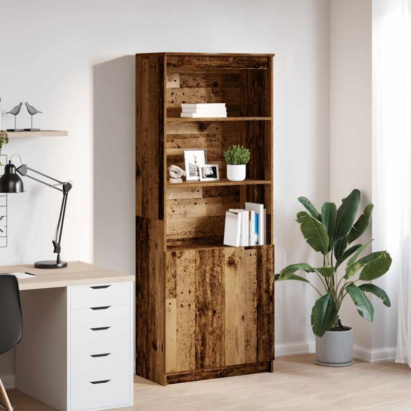 foto del prodotto credenza legno antico 70x35x180 cm in legno multistrato vidaxl