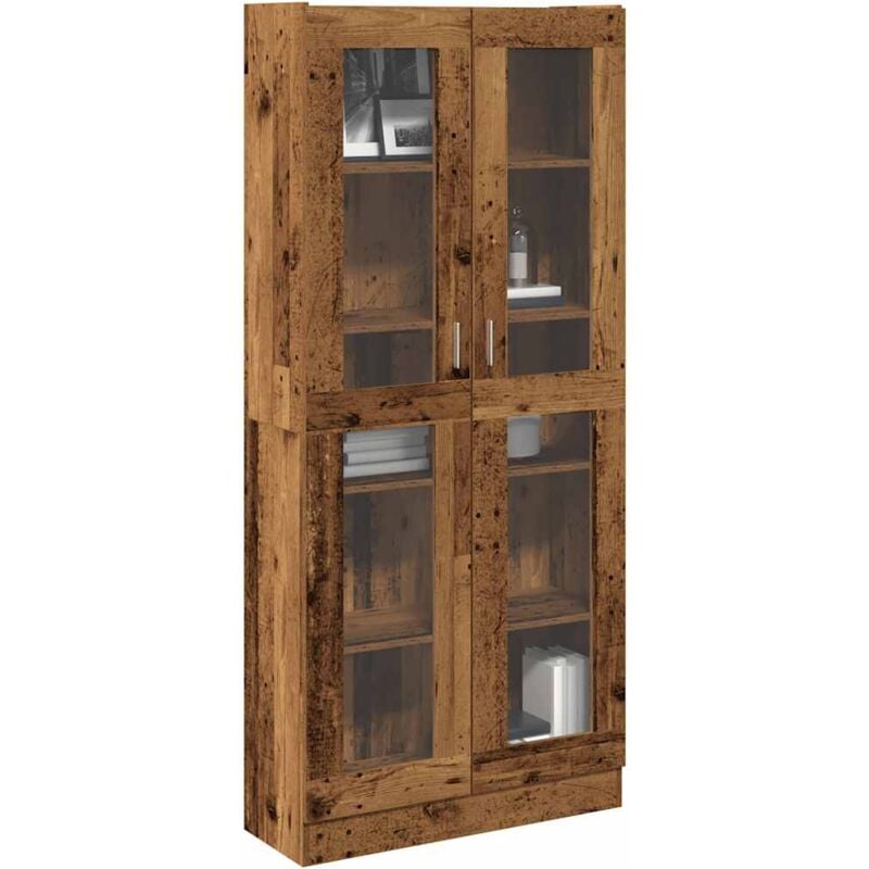 foto del prodotto credenza legno antico 82,5x30,5x185 cm in truciolato vidaxl