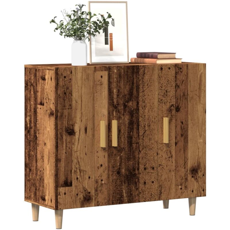 foto del prodotto credenza legno antico 90x34x80 cm in legno multistrato vidaxl