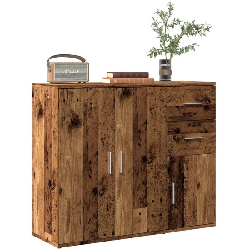 foto del prodotto credenza legno antico 91x29,5x75 cm in legno multistrato vidaxl