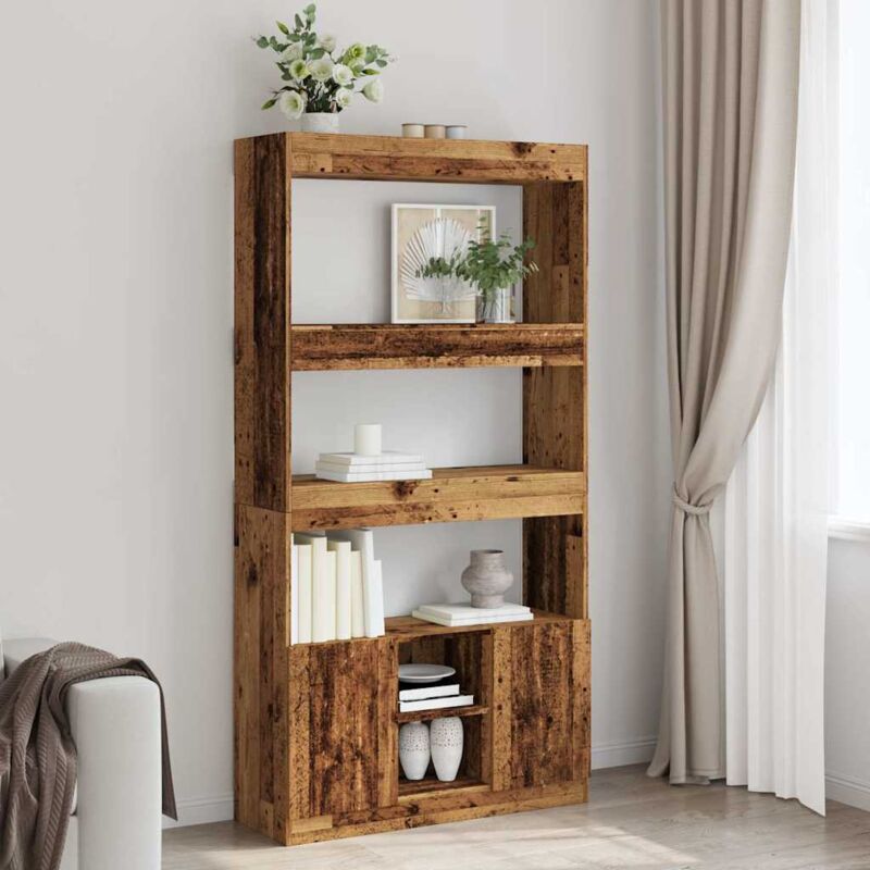 foto del prodotto credenza legno antico 92x33x180 cm in legno multistrato vidaxl