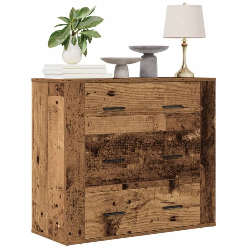 foto del prodotto credenza legno vecchio 80x33x70 cm in truciolato vidaxl
