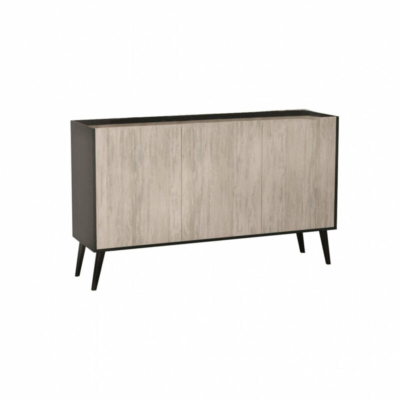 foto del prodotto credenza madia da ingresso casa a 3 ante in legno nobilitato bilaminato francis lightgray