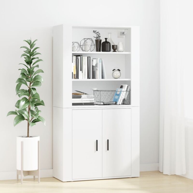 foto del prodotto credenza madia moderna ,buffet da cucina ,bianca in legno multistrato itd25319