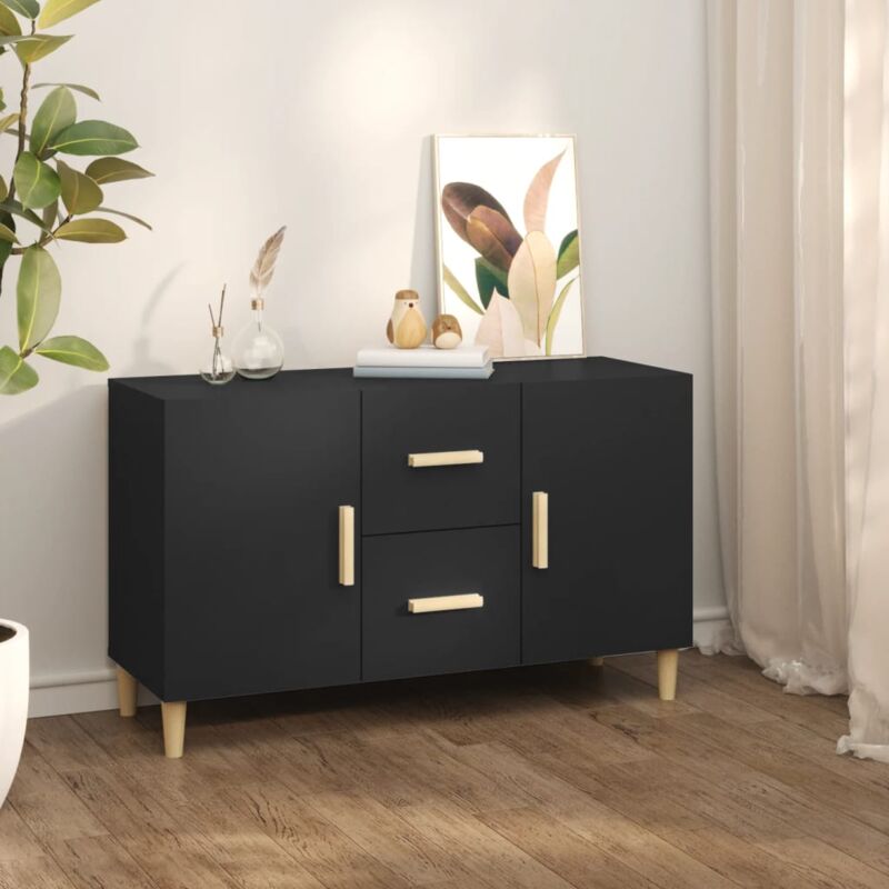 foto del prodotto credenza,madia per salotto,buffet da cucina nera 100x36x60 cm in legno multistrato mci596835 bonnevie