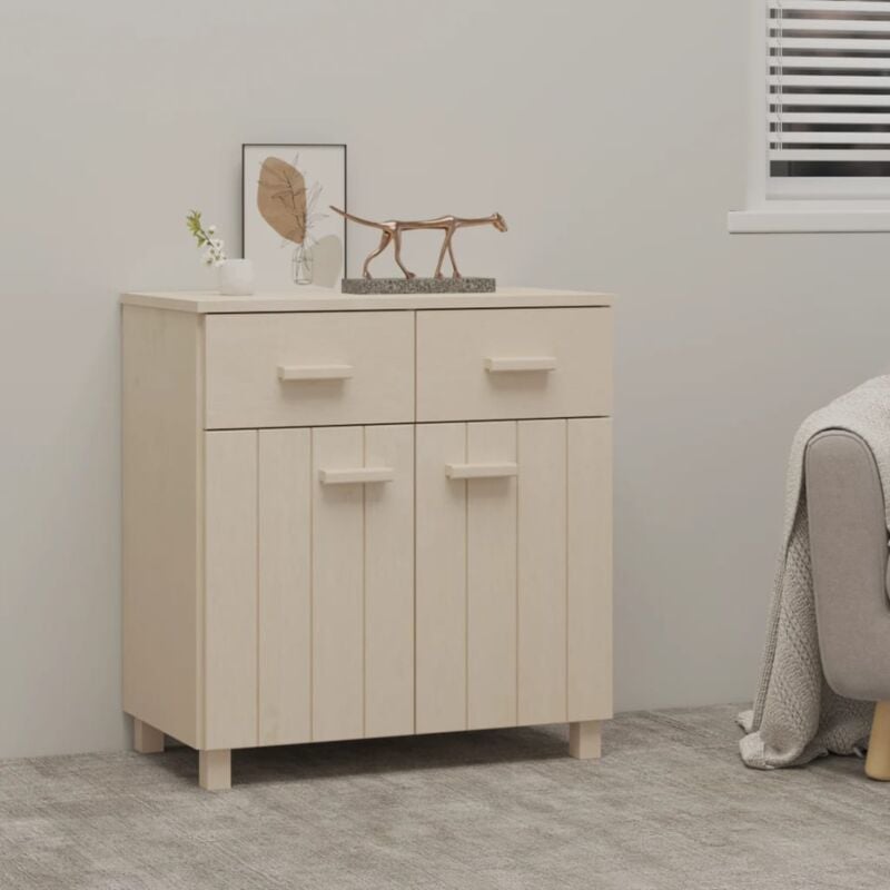 foto del prodotto credenza marrone miele 79x40x80 cm in legno massello di pino cod mxl 16015