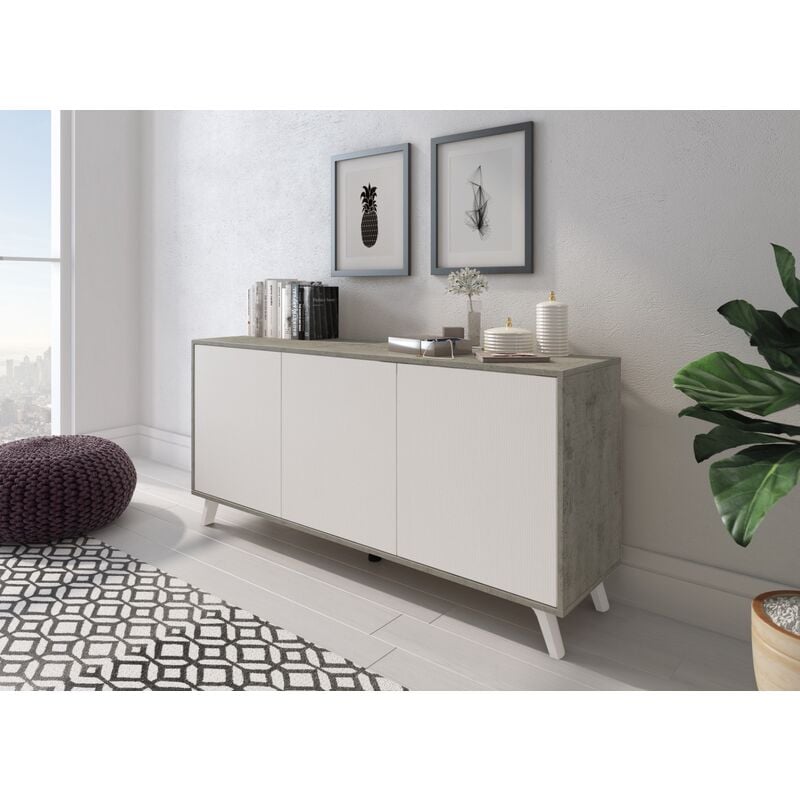 foto del prodotto credenza mod. nimes cm 154x40 h. 72 beton e rustica