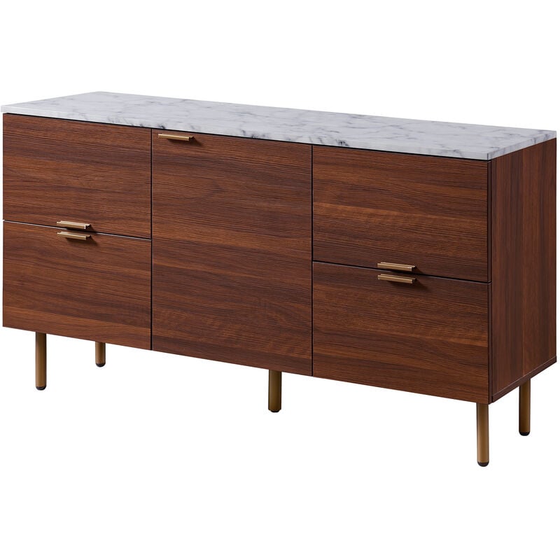 foto del prodotto credenza moderna buffet design legno y faux marmo ashton teamson home vnf 00081