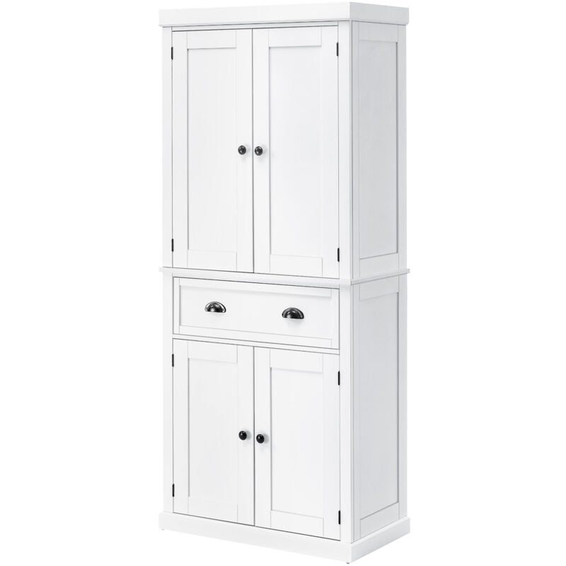 foto del prodotto credenza moderna con armadietti e cassetto centrale in mdf e truciolato homcom
