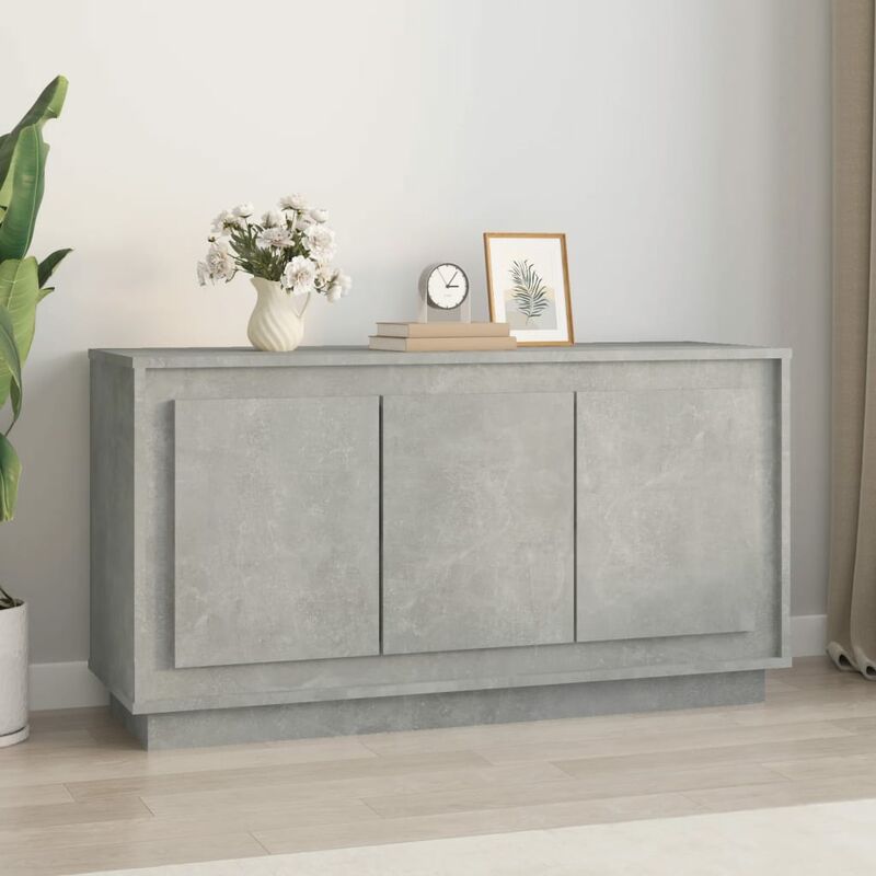 foto del prodotto credenza moderna,madia da cucina,mobile buffet,armadio da cucina grigio cemento 102x35x55 cm in legno multistrato vmoe68411 bonnevie