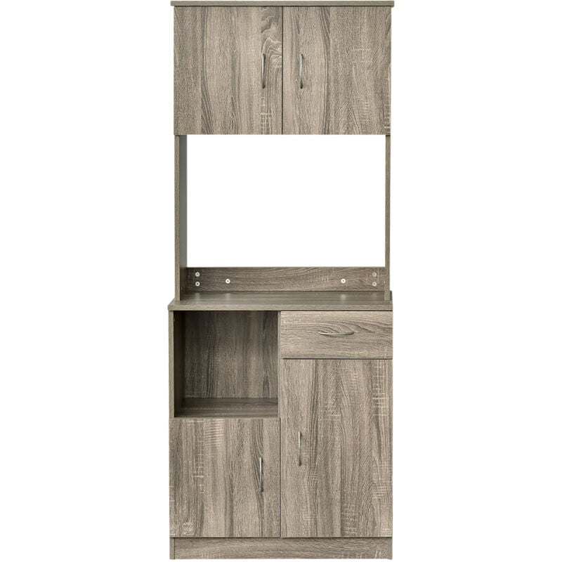 foto del prodotto credenza moderna per sala da pranzo o cucina in legno grigio 71x41x178cm homcom