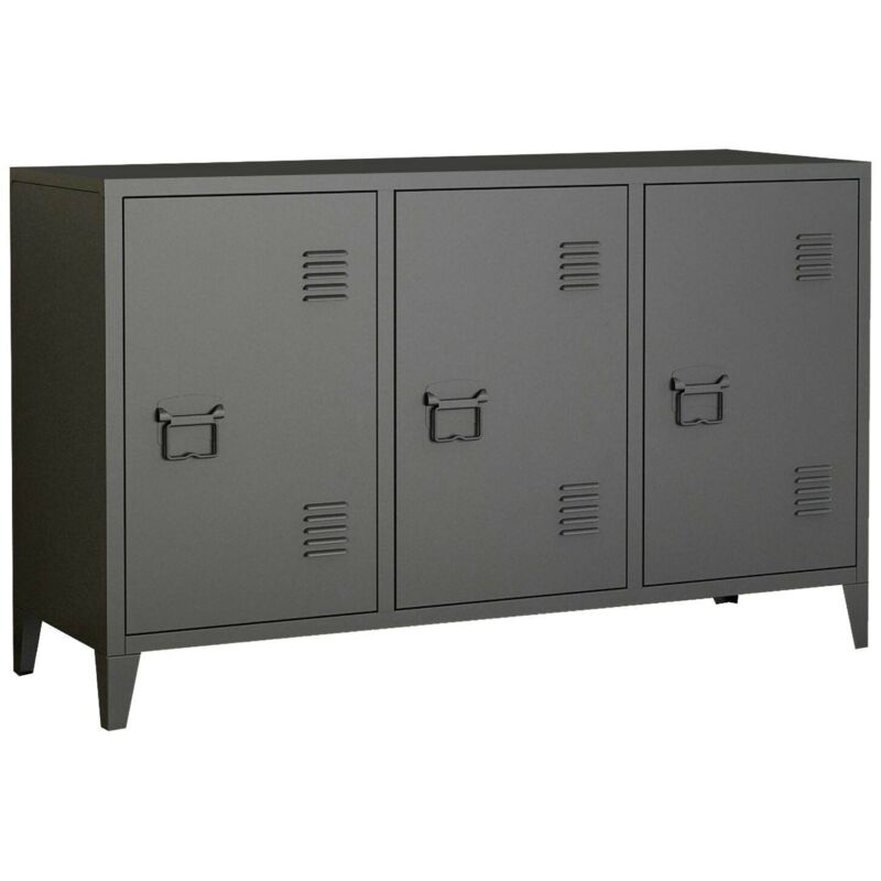 foto del prodotto credenza mora, buffet da soggiorno, madia da salotto, dispensa da cucina, 120x40 h73 cm, ardesia dmora