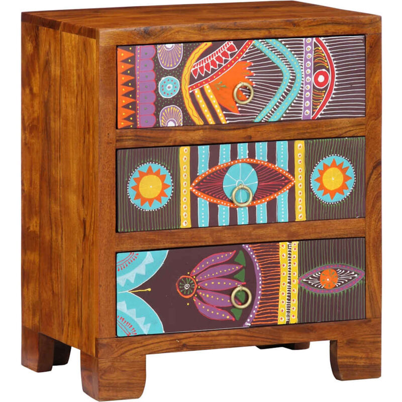 foto del prodotto credenza multicolore 50x35x60 in legno massello di acacia vidaxl