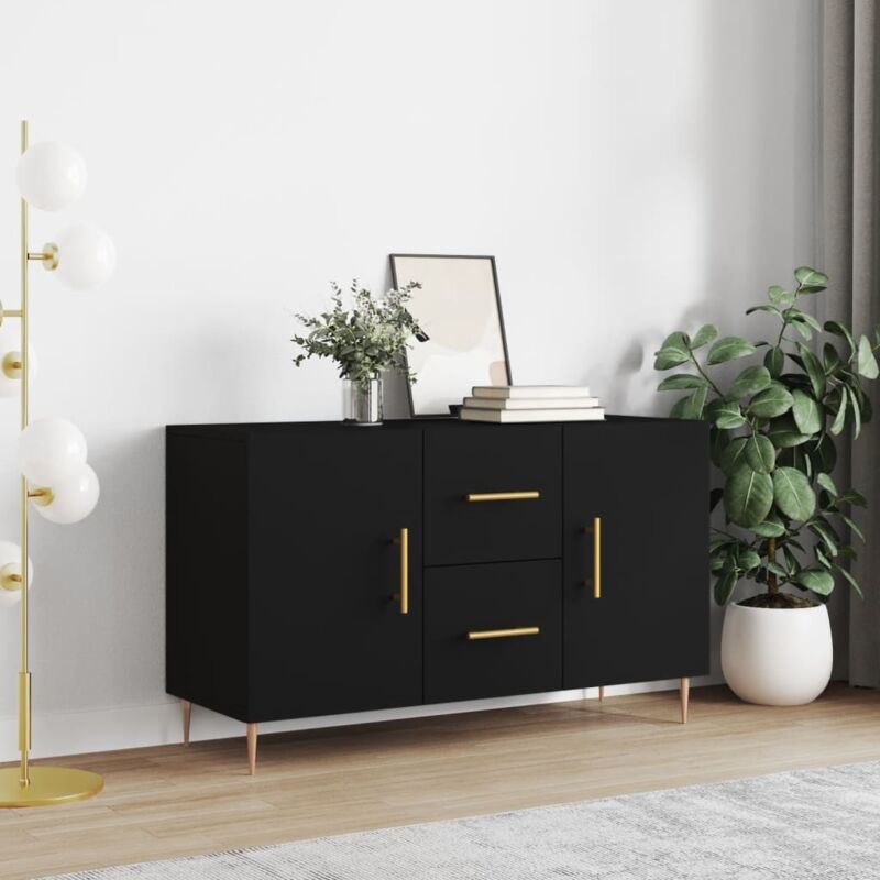 foto del prodotto credenza nera 100x36x60 cm in legno multistrato vidaxl