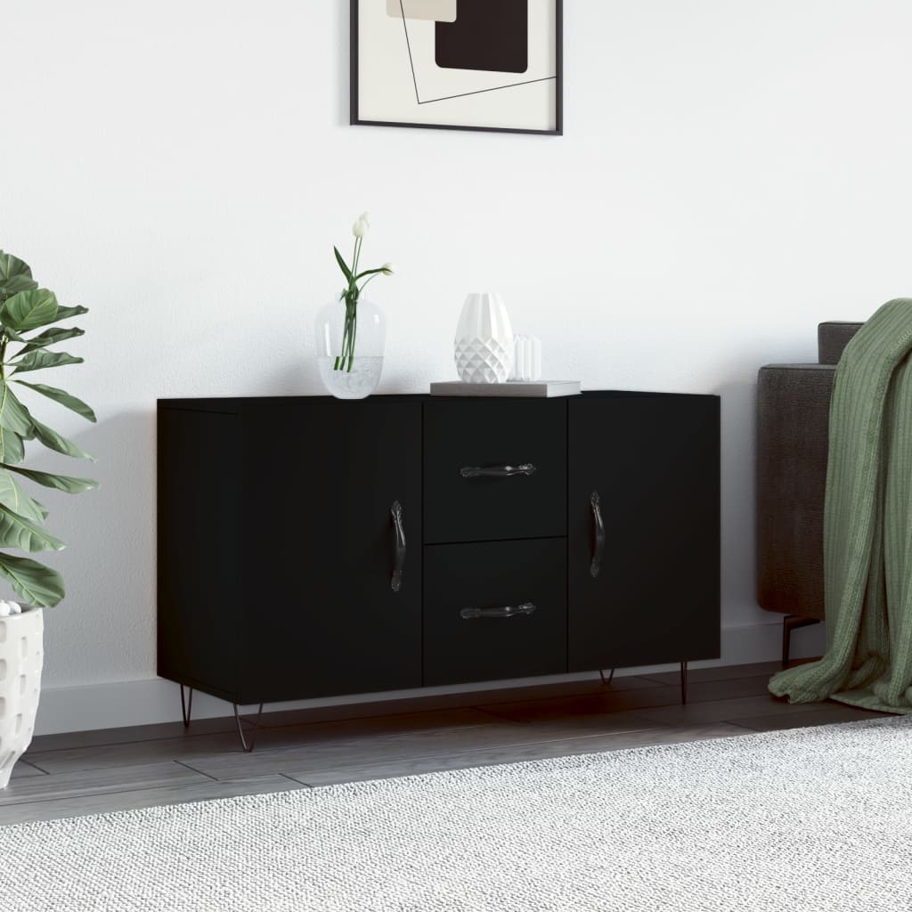foto del prodotto credenza nera 100x36x60 cm in legno multistratocod mxl 103112