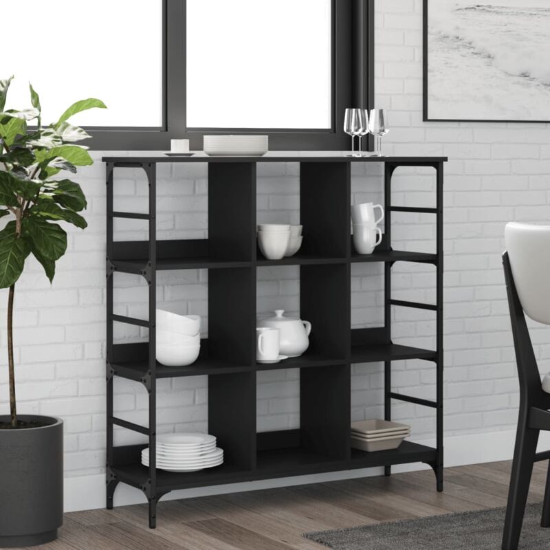 foto del prodotto credenza nera 102x32x103,5 cm in legno multistrato vidaxl