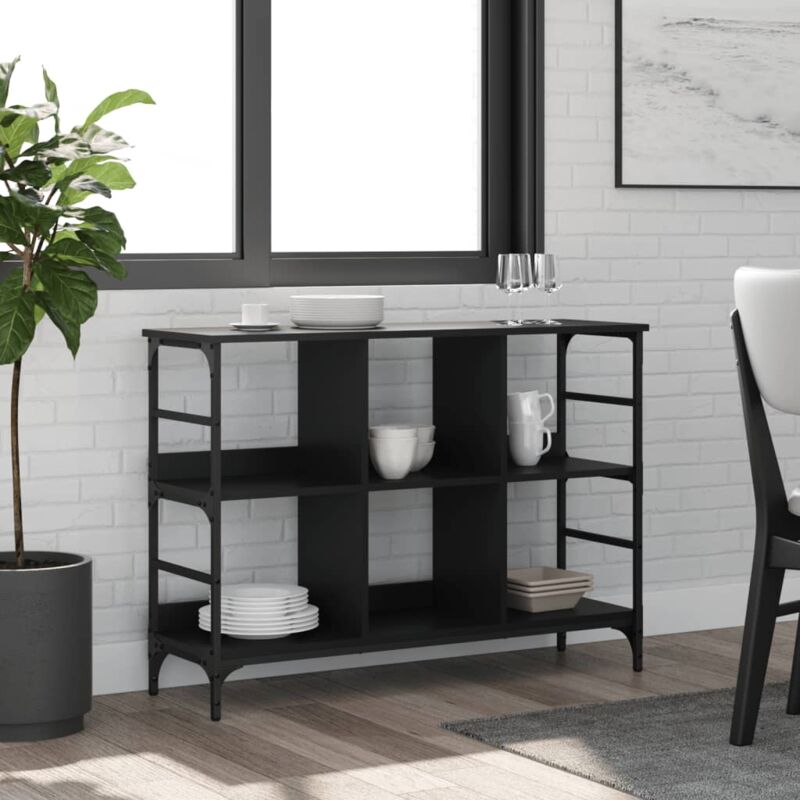 foto del prodotto credenza nera 102x32x73,5 cm in legno multistrato vidaxl