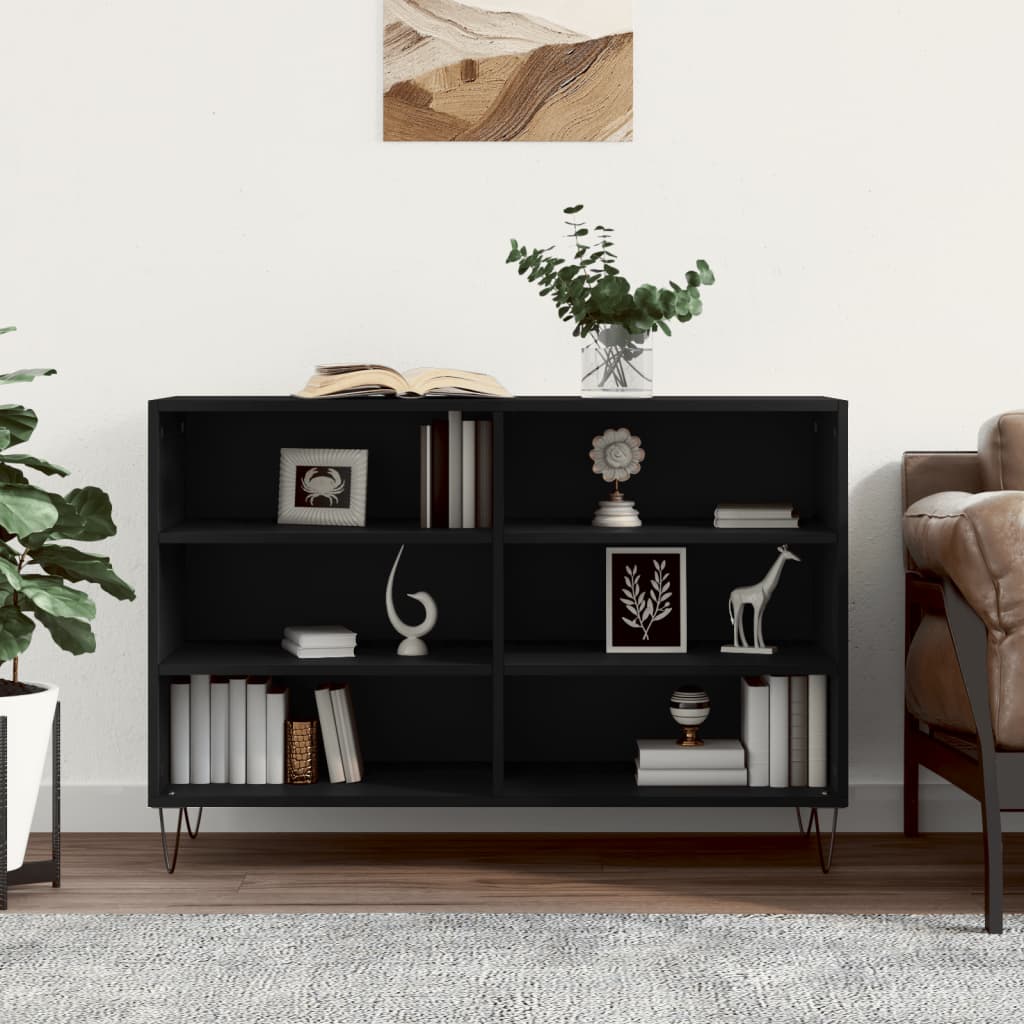 foto del prodotto credenza nera 103,5x35x70 cm in legno multistratocod mxl 127011
