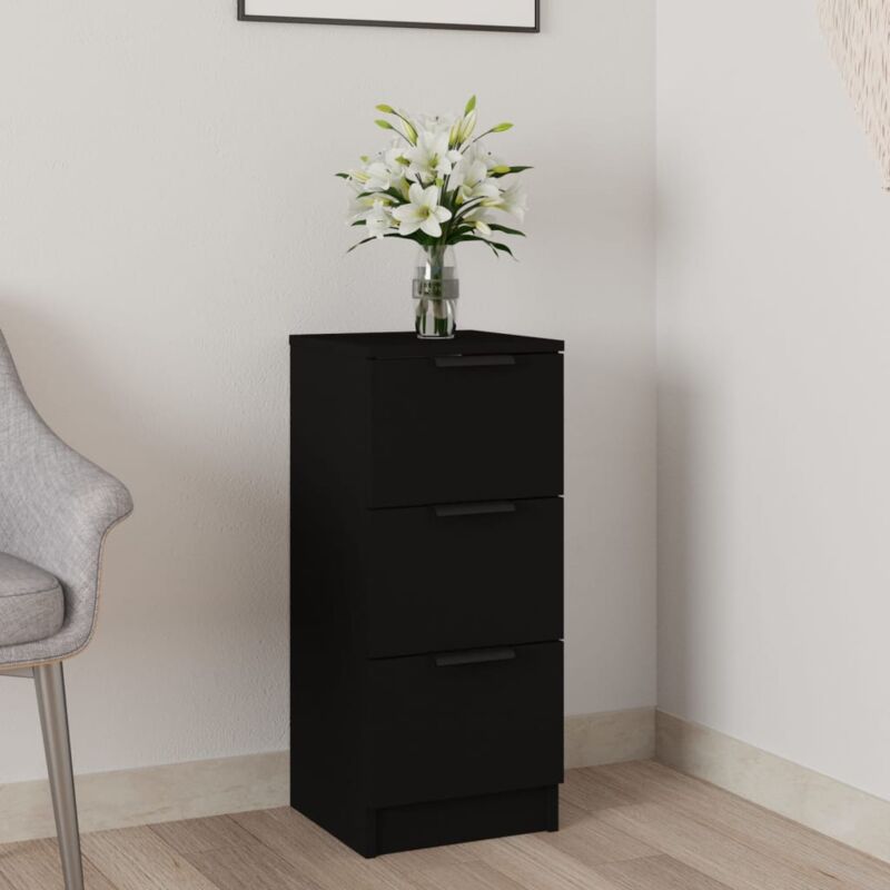 foto del prodotto credenza nera 30x30x70 cm in legno multistrato vidaxl