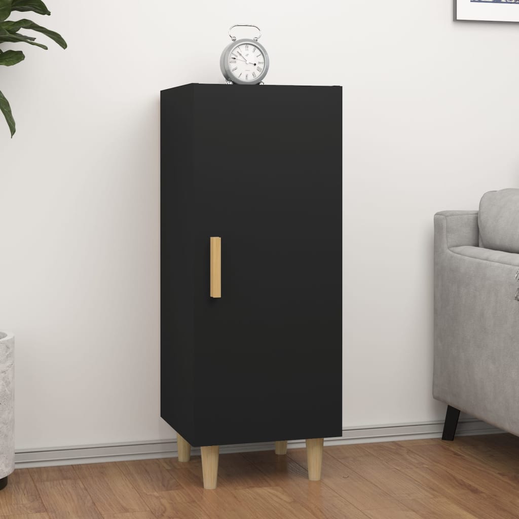 foto del prodotto credenza nera 34,5x34x90 cm in legno multistrato cod mxl 18347