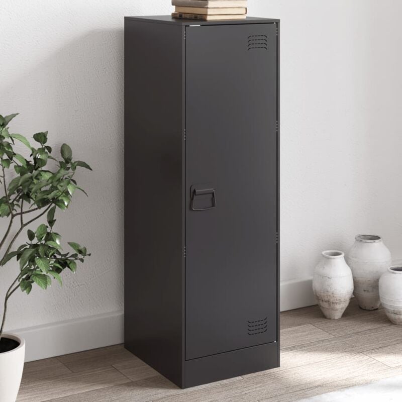 foto del prodotto credenza nera 34,5x39x107 cm in acciaio vidaxl
