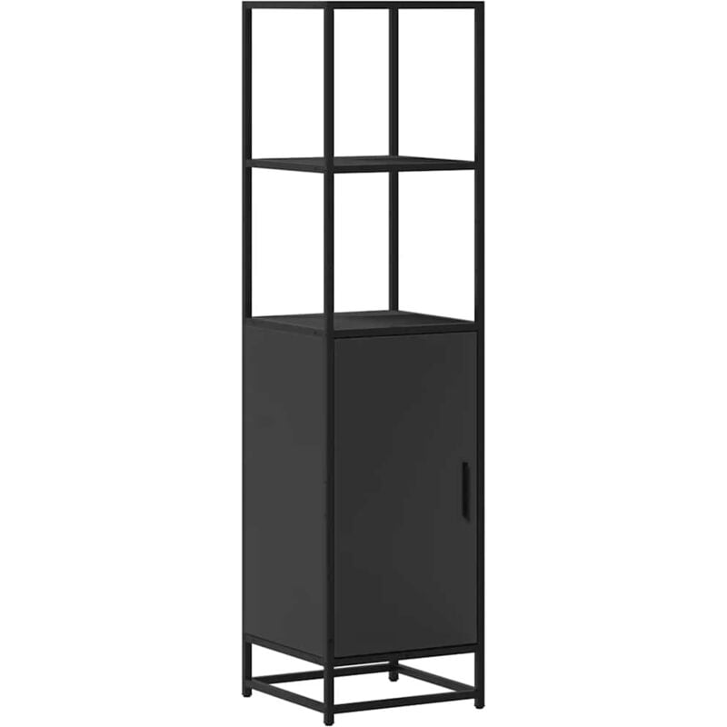 foto del prodotto credenza nera 35,5x35x139 cm legno multistrato metallo vidaxl