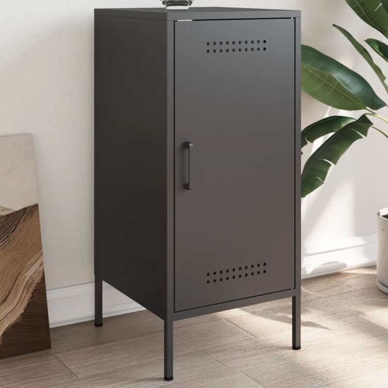 foto del prodotto credenza nera 36x39x79 cm in acciaio vidaxl