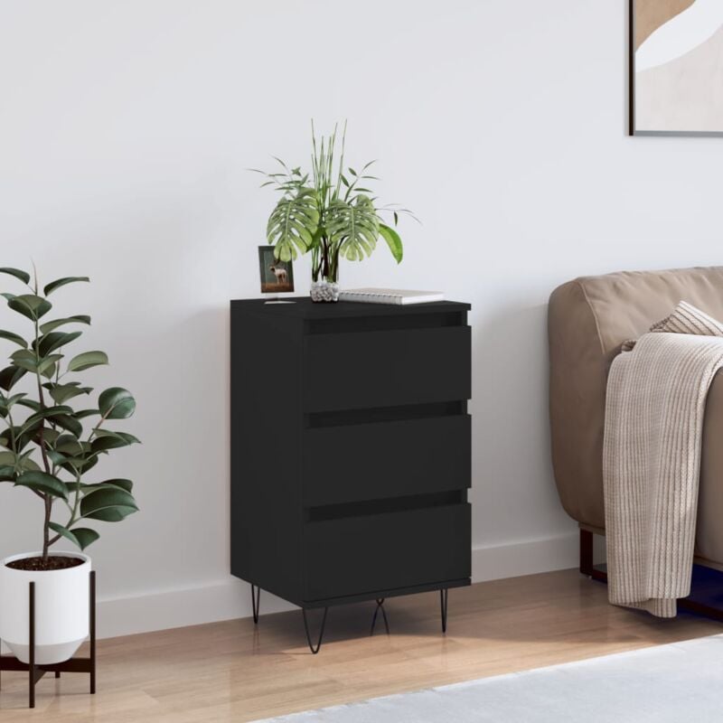 foto del prodotto credenza nera 40x35x70 cm in legno multistrato vidaxl