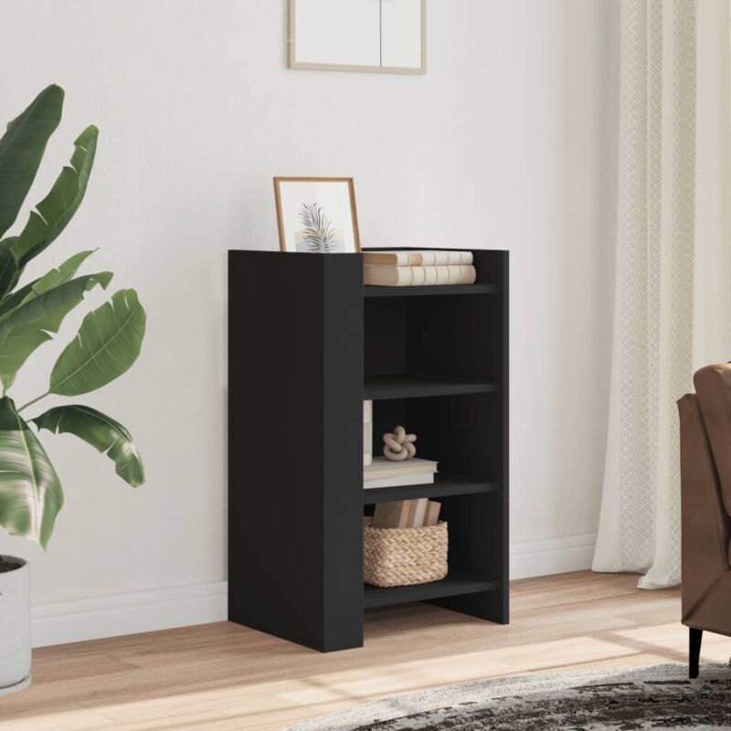foto del prodotto credenza nera 45x35x75 cm in legno multistrato vidaxl