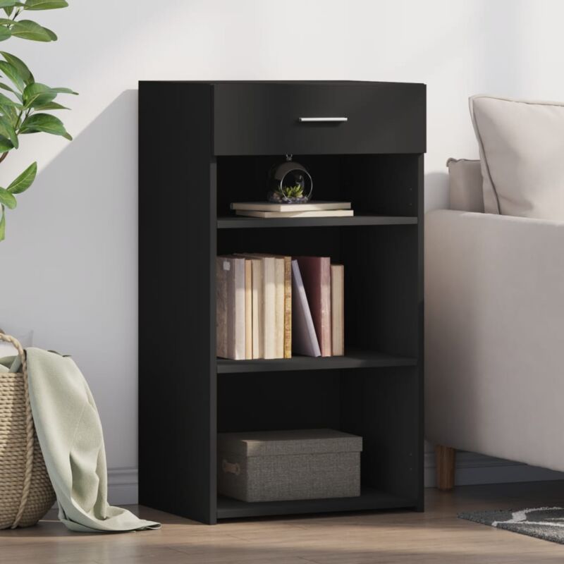 foto del prodotto credenza nera 50x42,5x93 cm in legno multistrato vidaxl