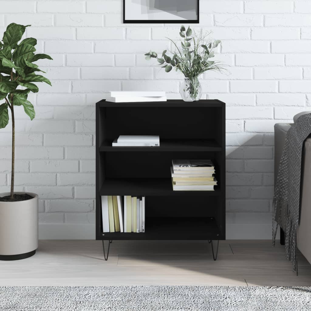 foto del prodotto credenza nera 57x35x70 cm in legno multistratocod mxl 79084