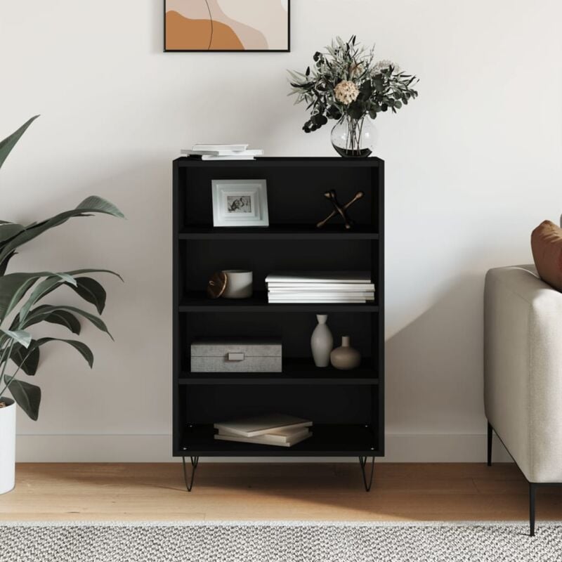 foto del prodotto credenza nera 57x35x90 cm in legno multistrato vidaxl