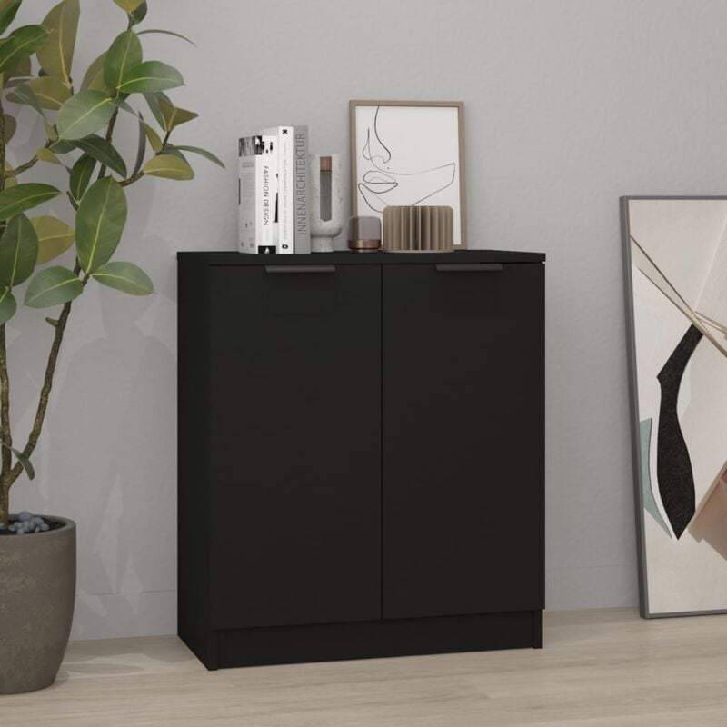 foto del prodotto credenza nera 60x30x70 cm in legno tecnico vidaxl