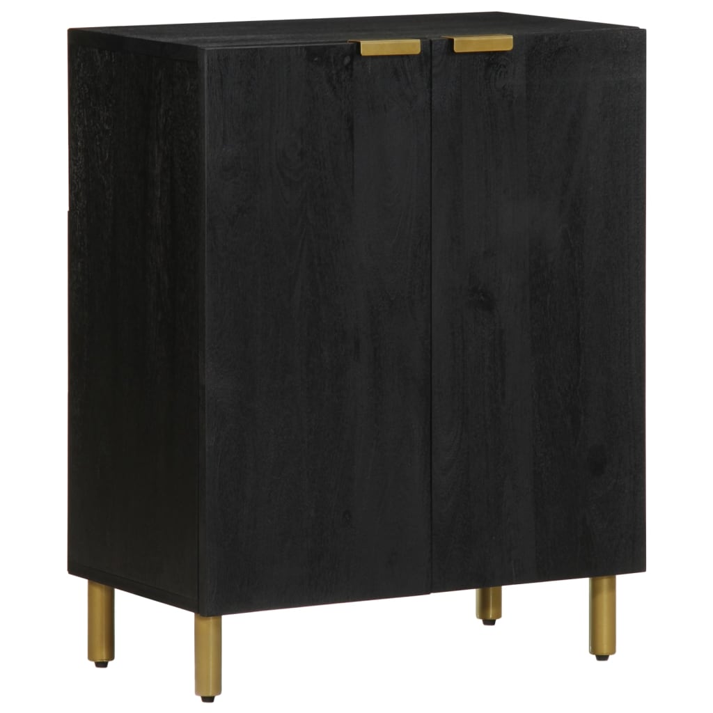 foto del prodotto credenza nera 60x33x75 cm in legno multistrato