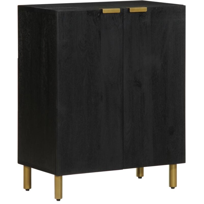 foto del prodotto credenza nera 60x33x75 cm in legno multistrato vidaxl