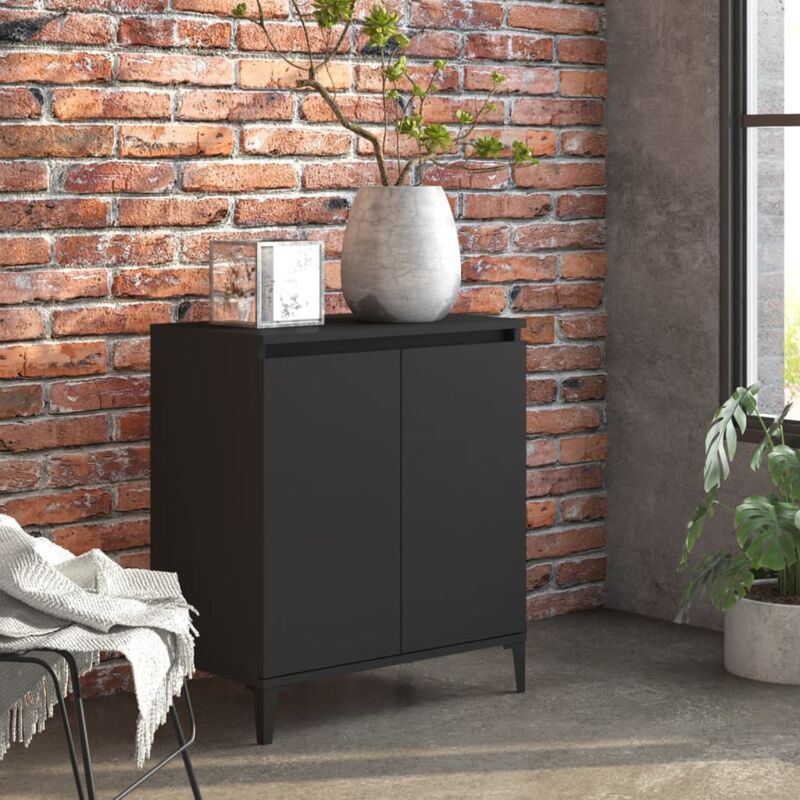 foto del prodotto credenza nera 60x35x70 cm in legno multistrato vidaxl