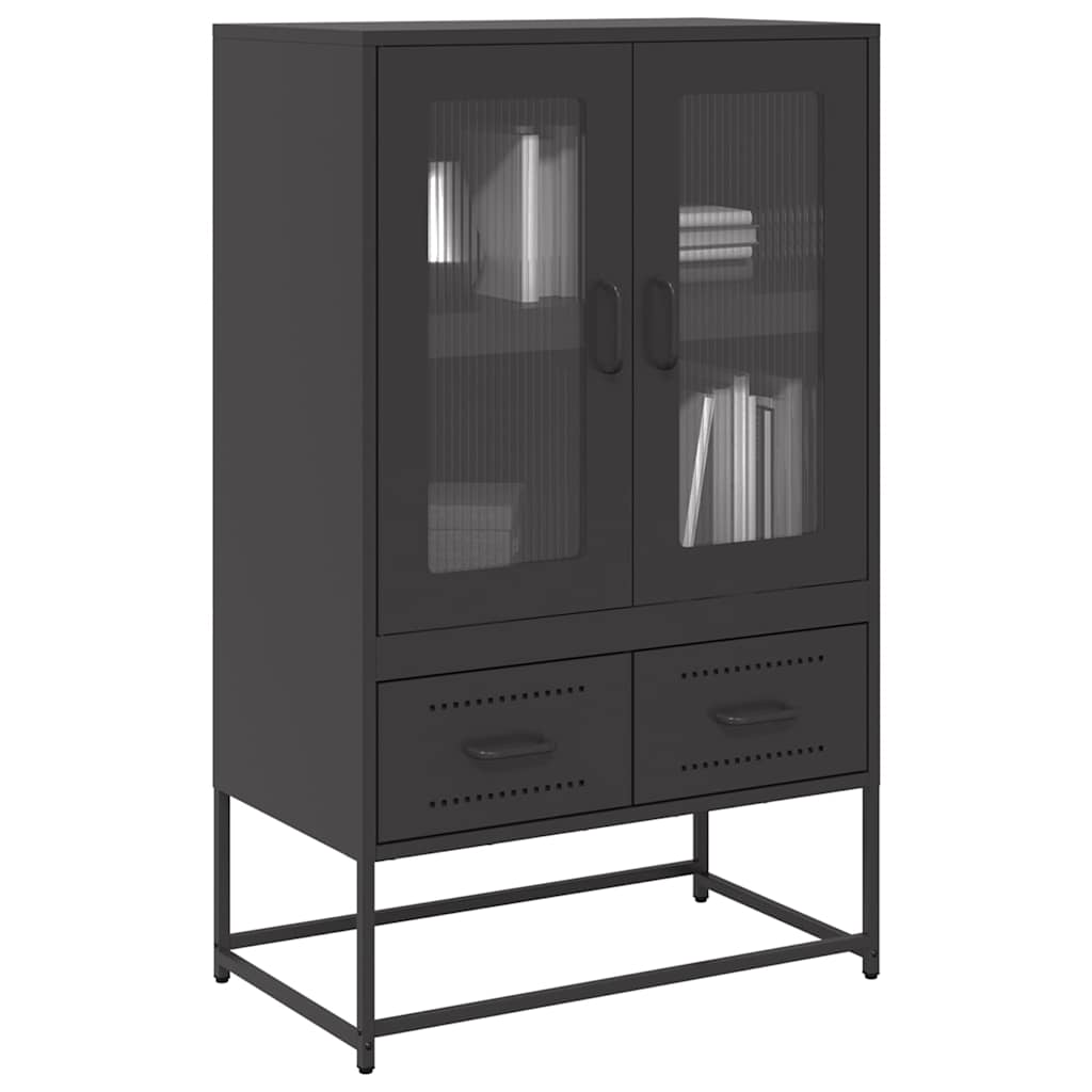 foto del prodotto credenza nera 68x39x111,5 cm acciaio