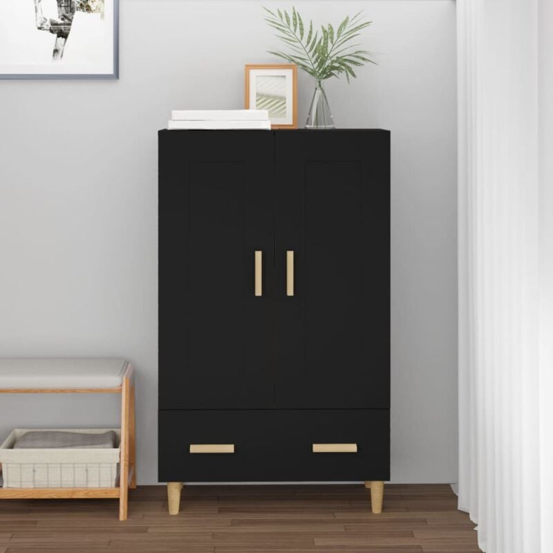 foto del prodotto credenza nera 70x31x115 cm in legno multistrato vidaxl