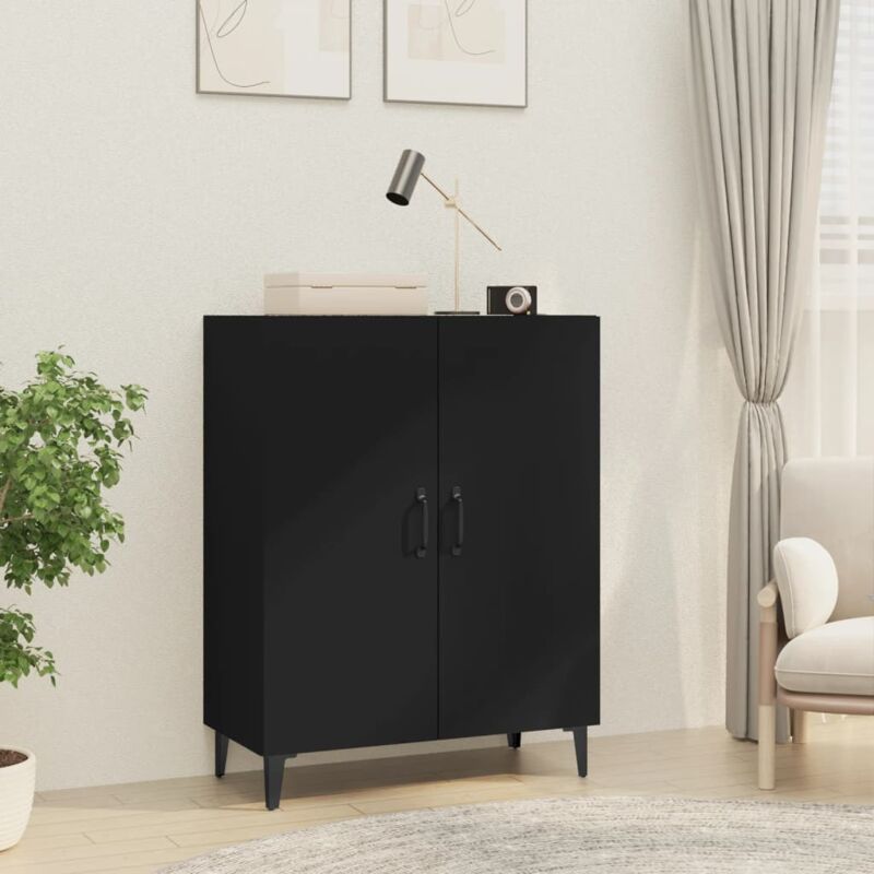 foto del prodotto credenza nera 70x34x90 cm in legno multistrato vidaxl