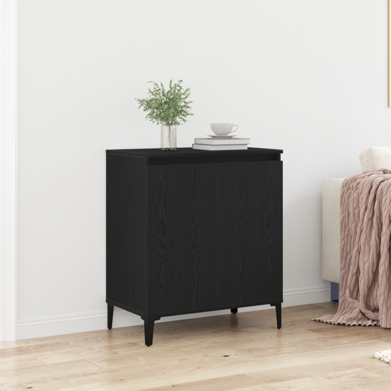 foto del prodotto credenza nero 60 x 35 x 70 cm legno multistrato vidaxl