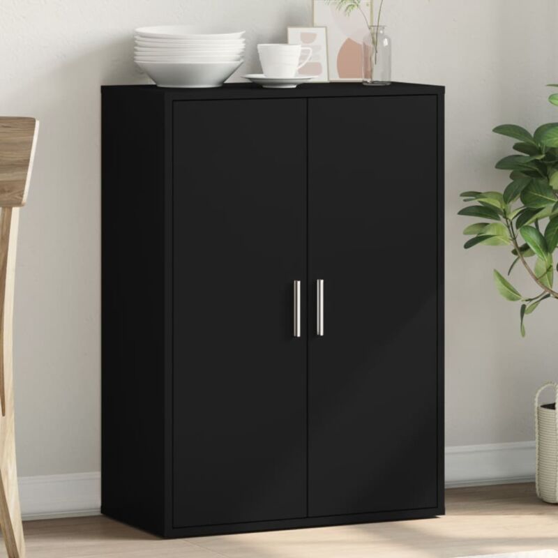 foto del prodotto credenza nero 60x31x84 cm in legno multistrato vidaxl