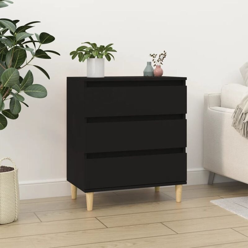 foto del prodotto credenza nero 60x35x70 cm in legno multistrato vidaxl