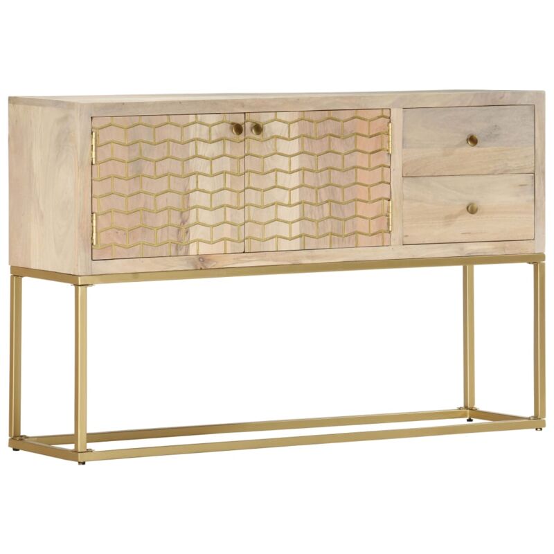 foto del prodotto credenza oro 120x30x75 cm legno massello di mango vidaxl
