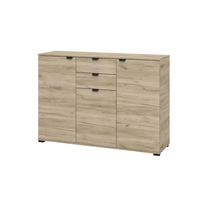foto del prodotto credenza pamplona 3 ante e 2 cassetti, 135x40x95 cm
