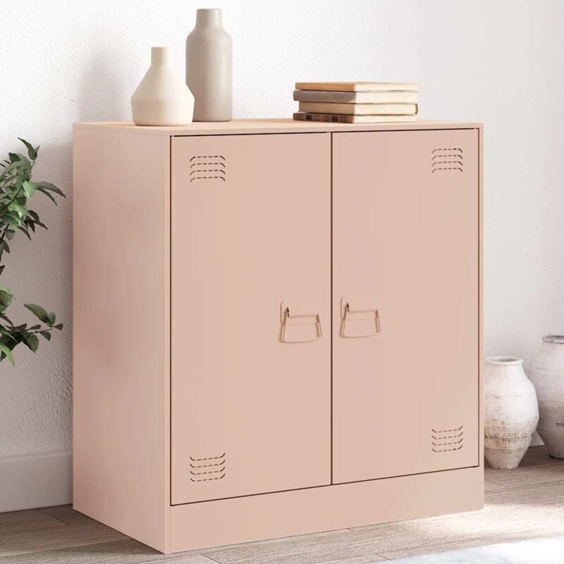 foto del prodotto credenza rosa 67x39x73 cm in acciaio vidaxl