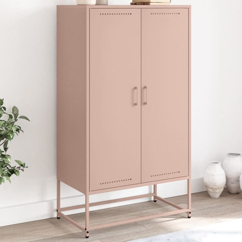 foto del prodotto credenza rosa 68,5x38,5x123,5 in acciaio vidaxl