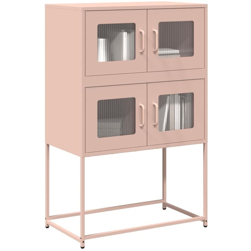foto del prodotto credenza rosa 68x39x107 cm in acciaio vidaxl
