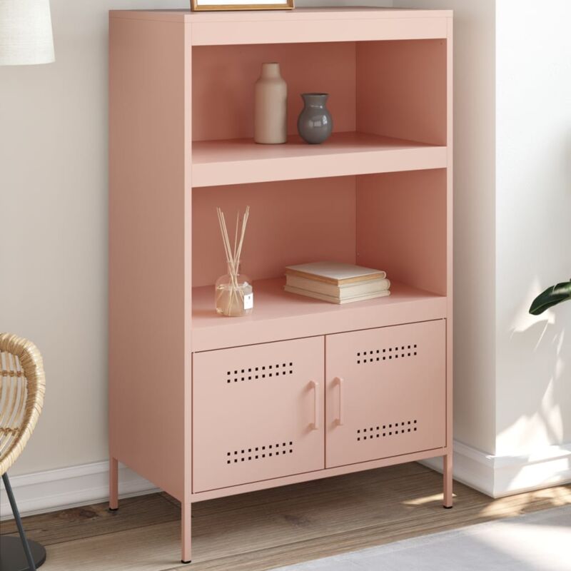 foto del prodotto credenza rosa 68x39x113 cm in acciaio vidaxl