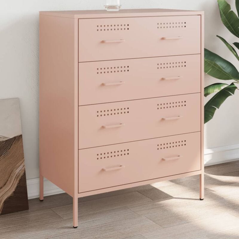 foto del prodotto credenza rosa 68x39x89 cm in acciaio vidaxl