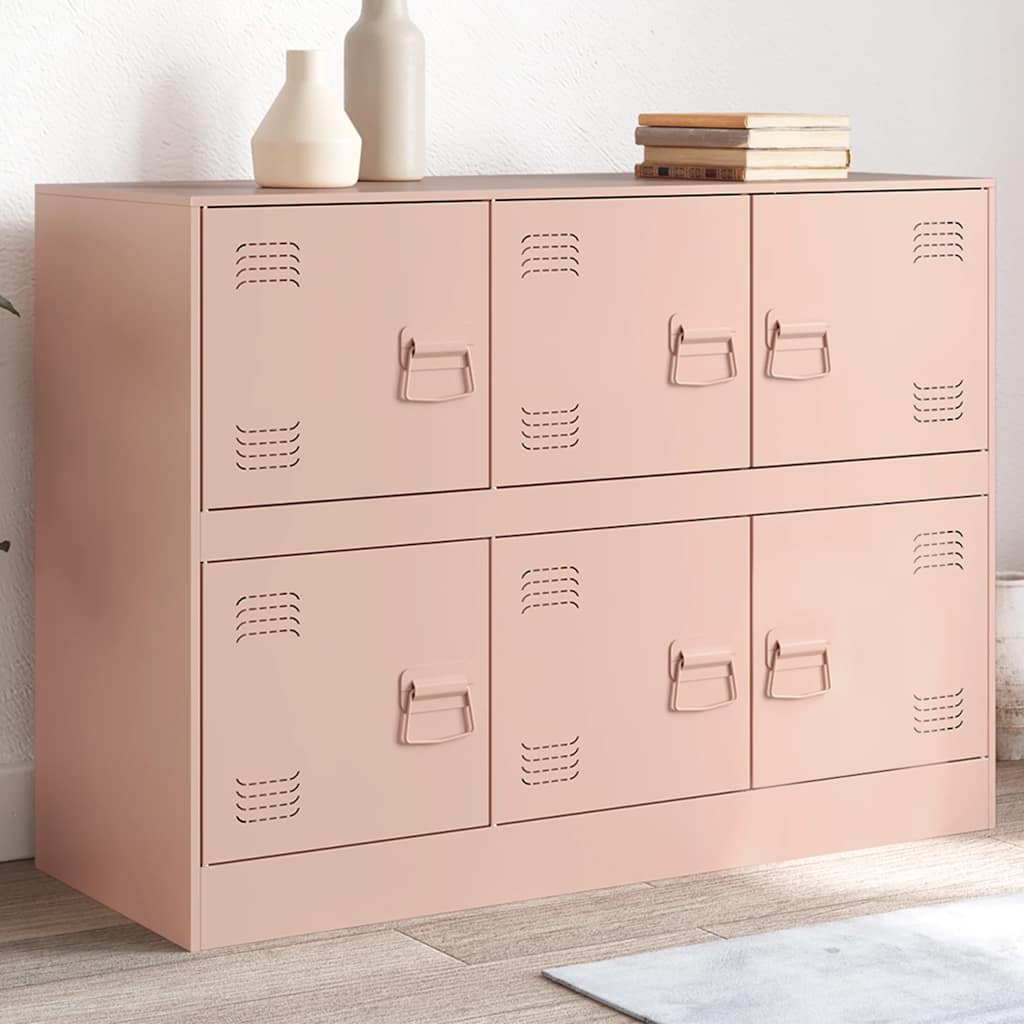 foto del prodotto credenza rosa 99x39x73 cm in acciaio